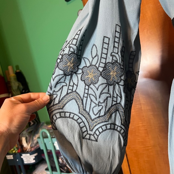 NWT Trashy Diva Deco Embroidered Dress in French Blue US 10 - Picture 7 of 12